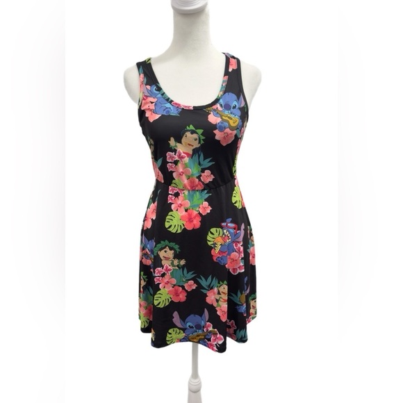 New Disney Lilo & Stitch Floral Print Dress by Hot Topic size S junior’s - Picture 7 of 8